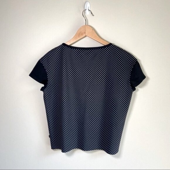 Lululemon LAB Out of This World Crop Tee Capped Sleeve Polka Dot Black Ghost 10 - Picture 5 of 5